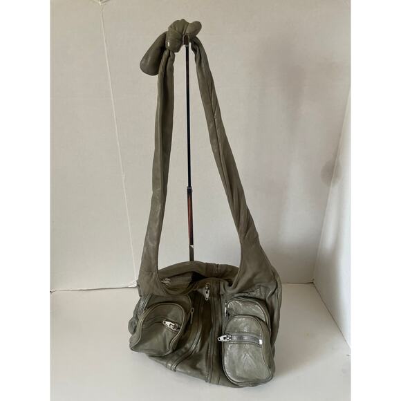 Alexander Wang Donna Green Leather Hobo Shoulder Bag - Picture 3 of 5